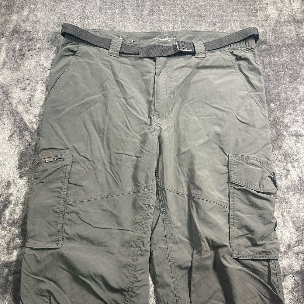 Columbia Omnishade Lightweight Men's Khaki Pants Size 44x32 Belted Pockets - Picture 3 of 12